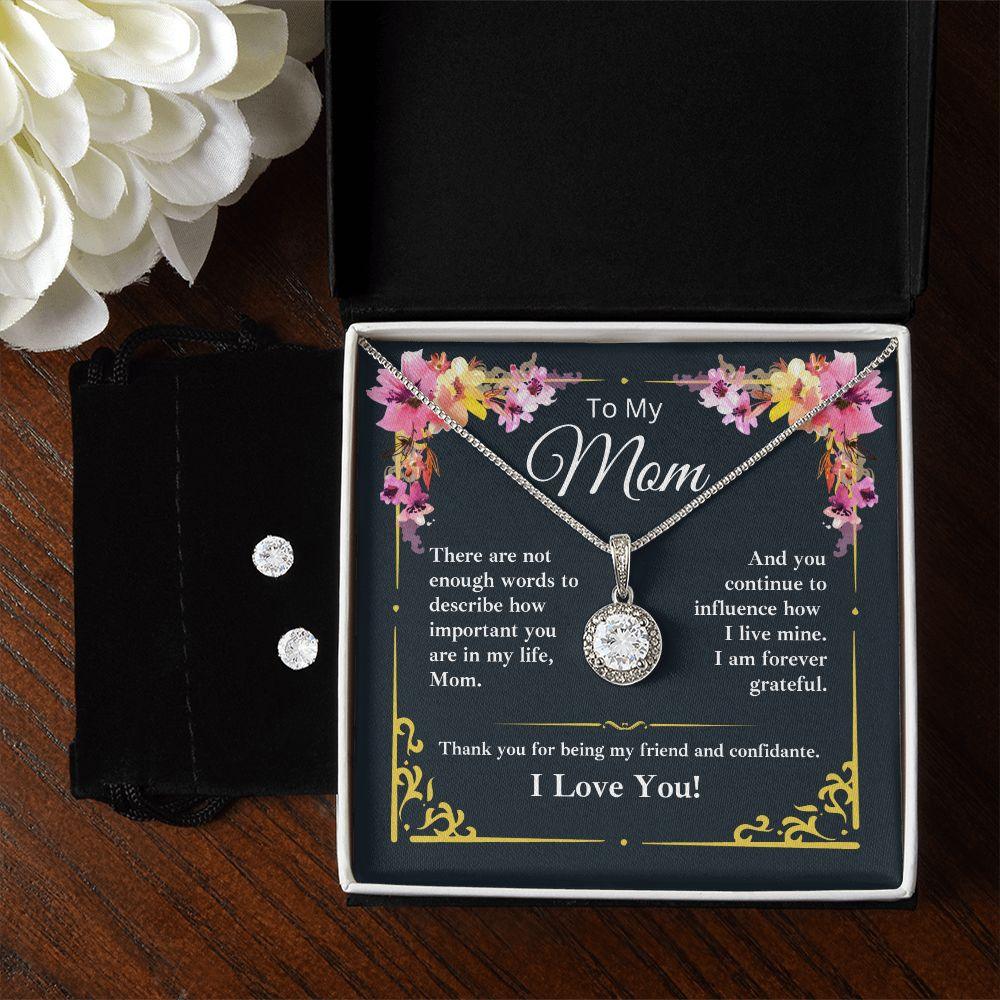To My Mom, I Love You Eternal Hope Necklace and Earring Set - TheGivenGet