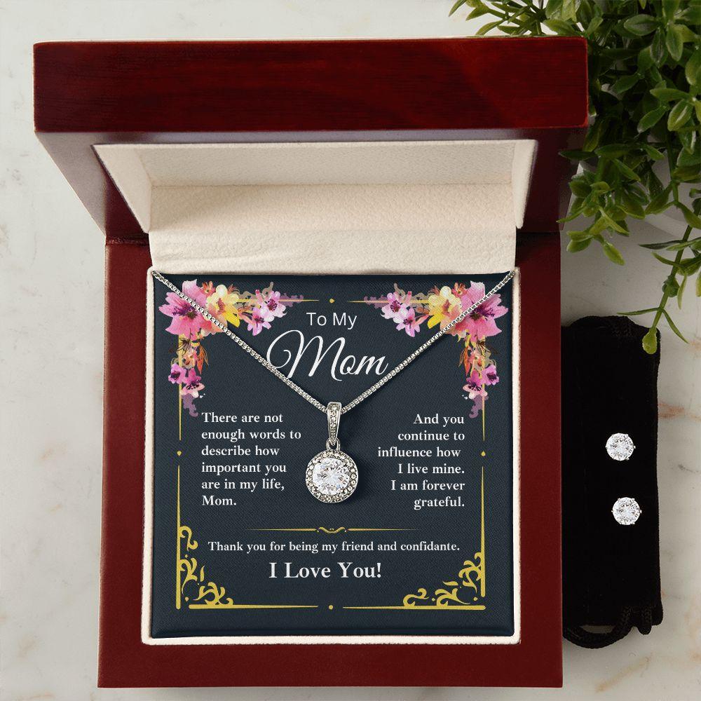 To My Mom, I Love You Eternal Hope Necklace and Earring Set - TheGivenGet