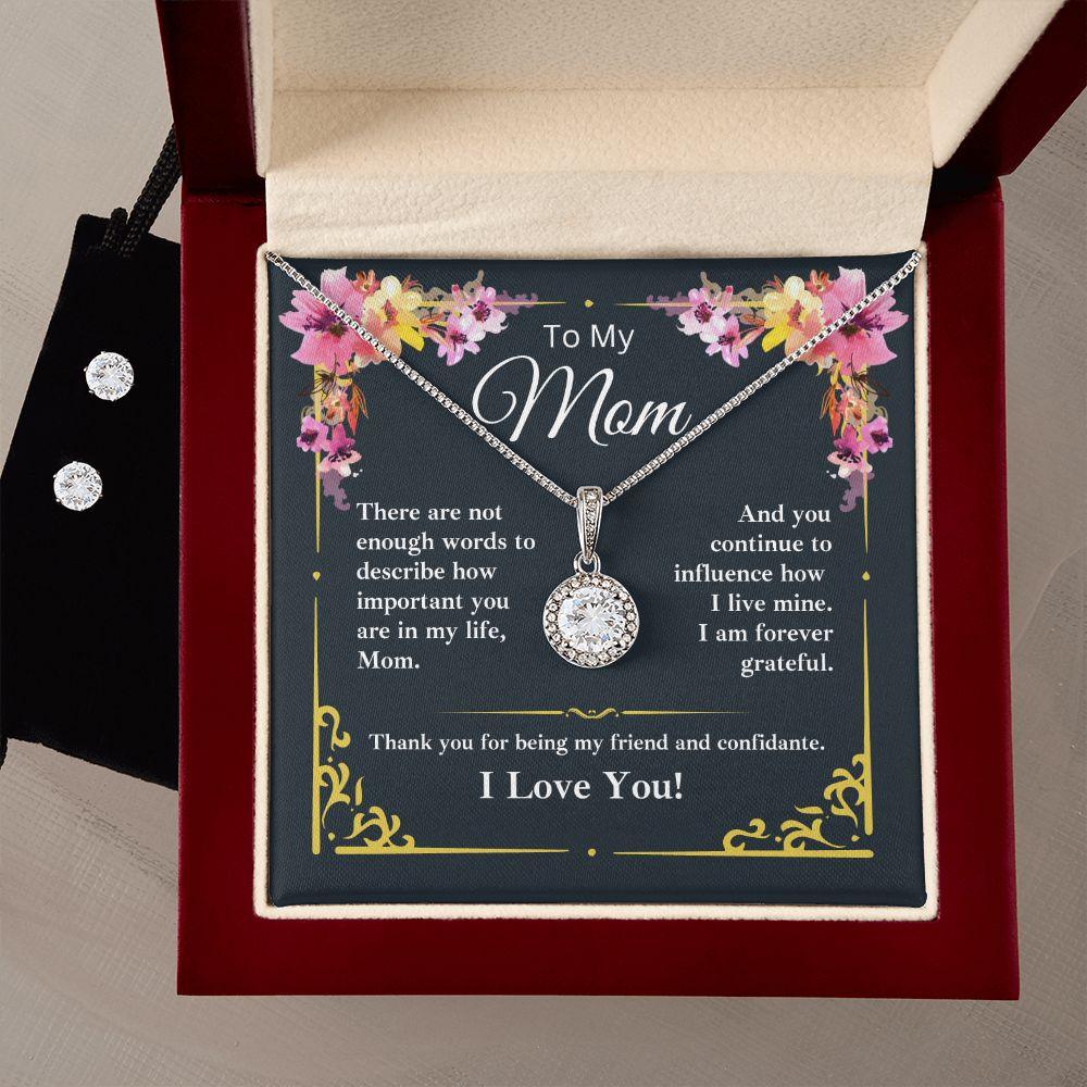 To My Mom, I Love You Eternal Hope Necklace and Earring Set - TheGivenGet