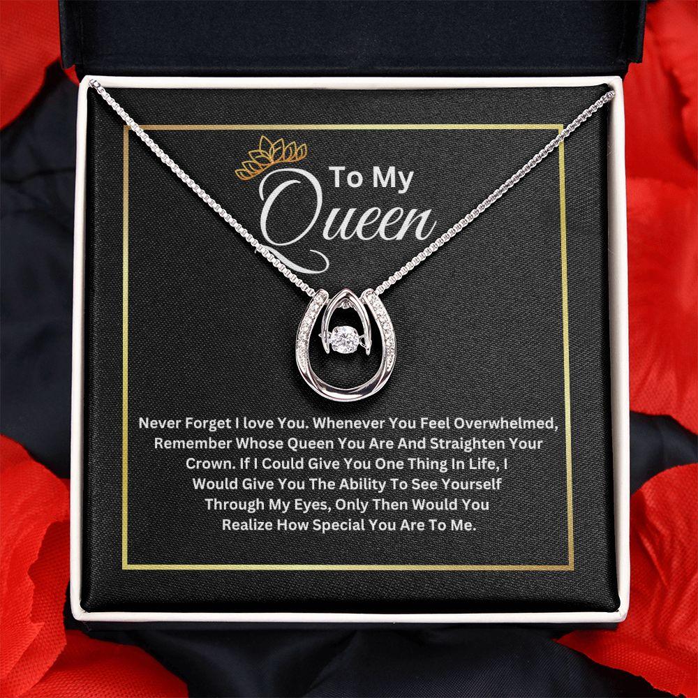 To My Queen Lucky In Love Necklace - TheGivenGet
