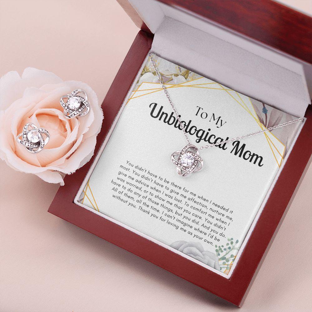 To My Unbiological Mom Love Knot Necklace - TheGivenGet