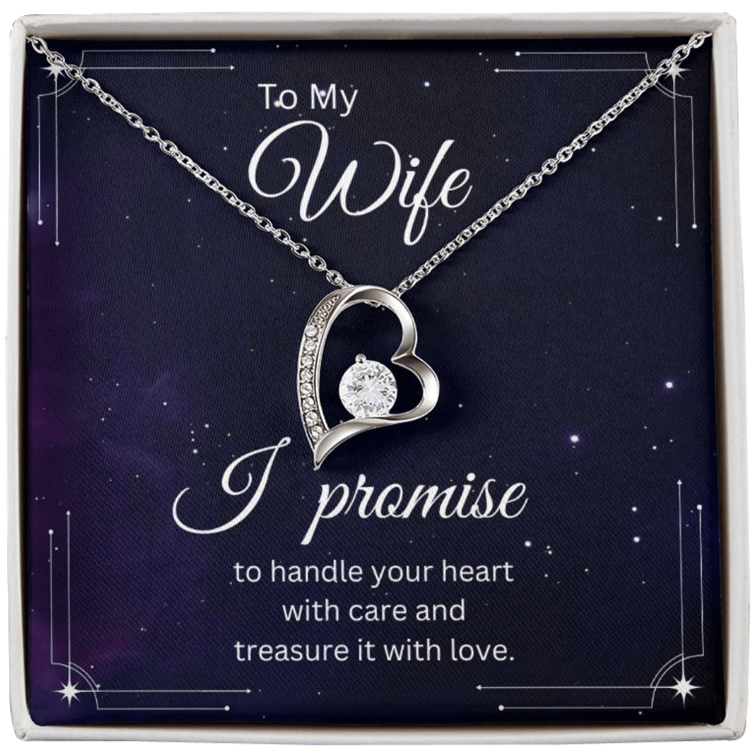 To My Wife, Forever Love Necklace and Earring Set - TheGivenGet