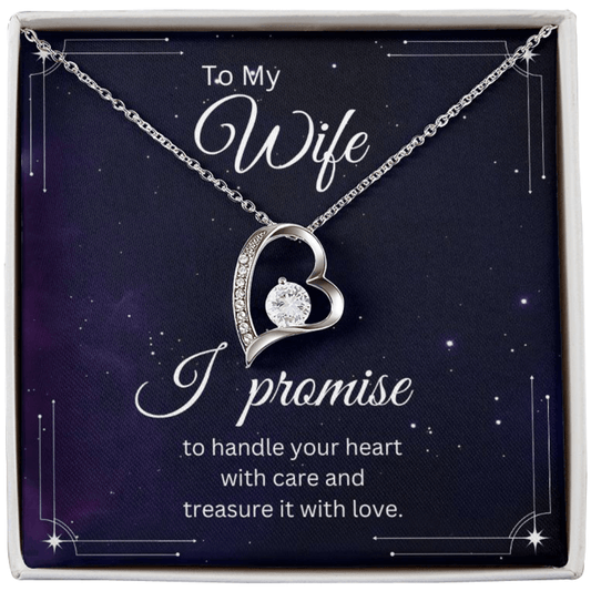 To My Wife, Forever Love Necklace and Earring Set - TheGivenGet
