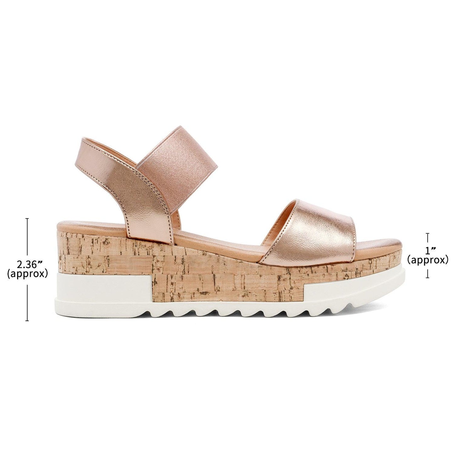 Women's Ankle Strap Open Toe Casual Platform Wedge Sandals - TheGivenGet