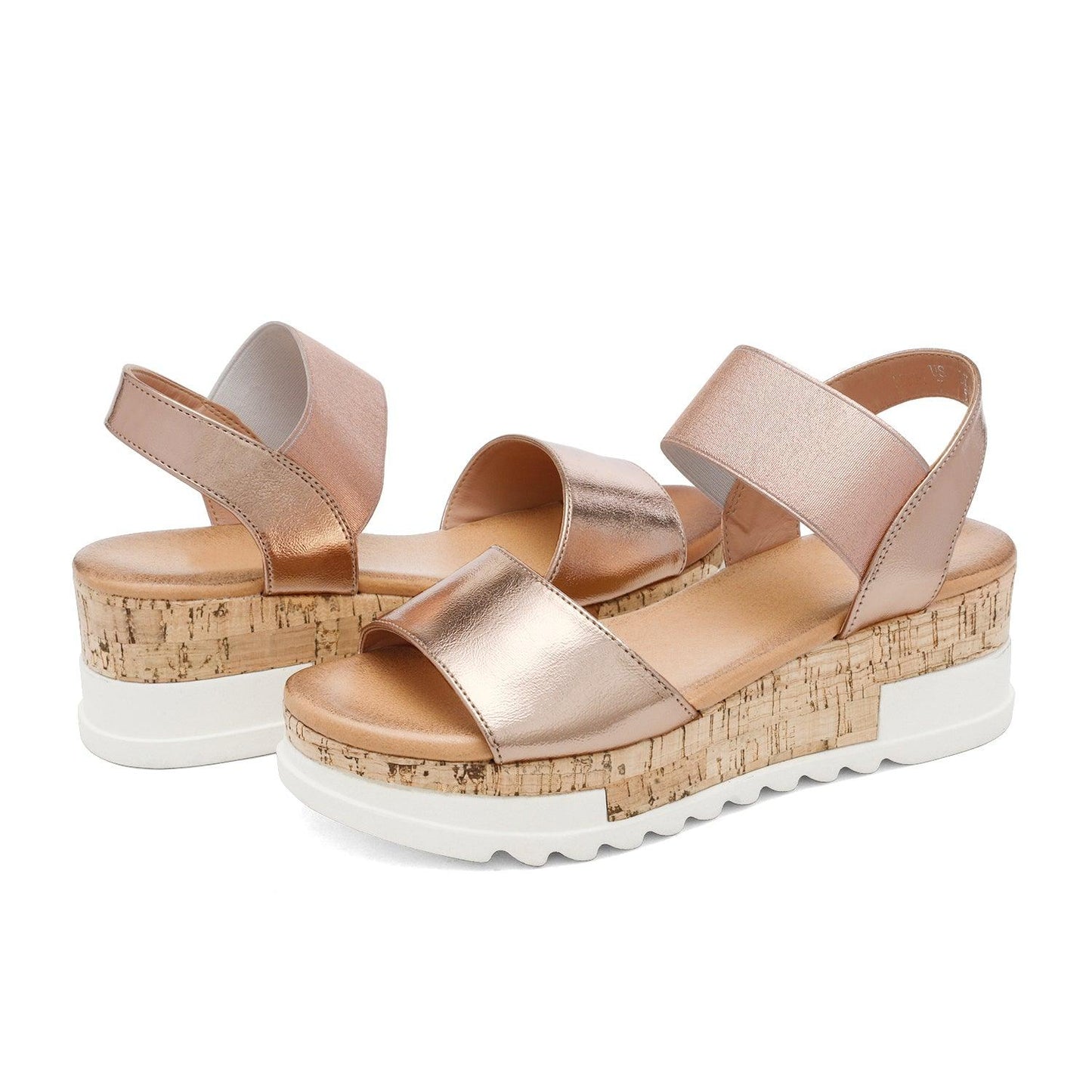 Women's Ankle Strap Open Toe Casual Platform Wedge Sandals - TheGivenGet