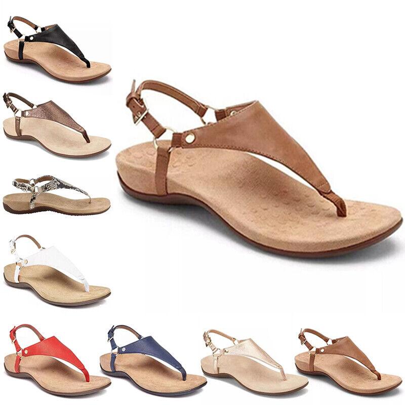 Women's Buckle Arch Support Flip Flops Summer Slippers - TheGivenGet