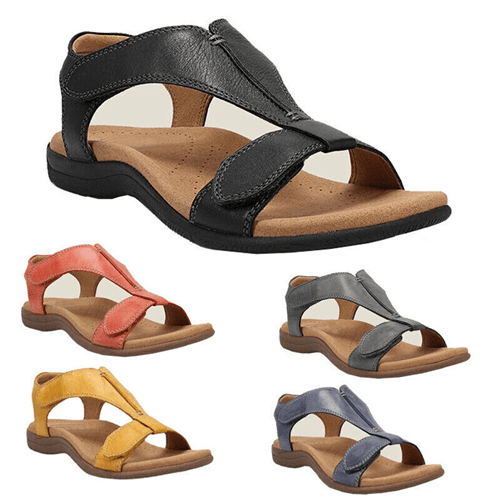 Women's Toe Ankle Strap Wide Flat Sandals - TheGivenGet