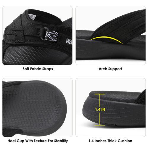Womens Arch Support Soft Cushion Flip Flops Thong Summer Beach Sandals Shoe US - TheGivenGet