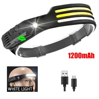 Snowproof Rechargeable Head Sensor Flashlight