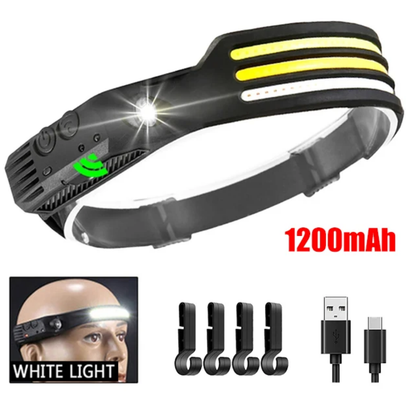 Snowproof Rechargeable Head Sensor Flashlight