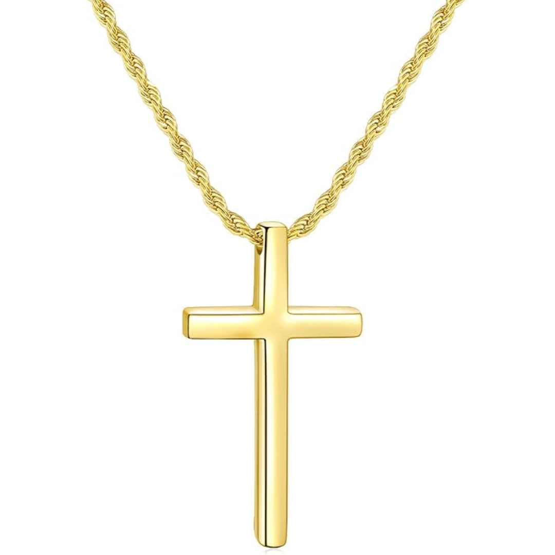 Strong Stainless Steel Cross Necklace for Men