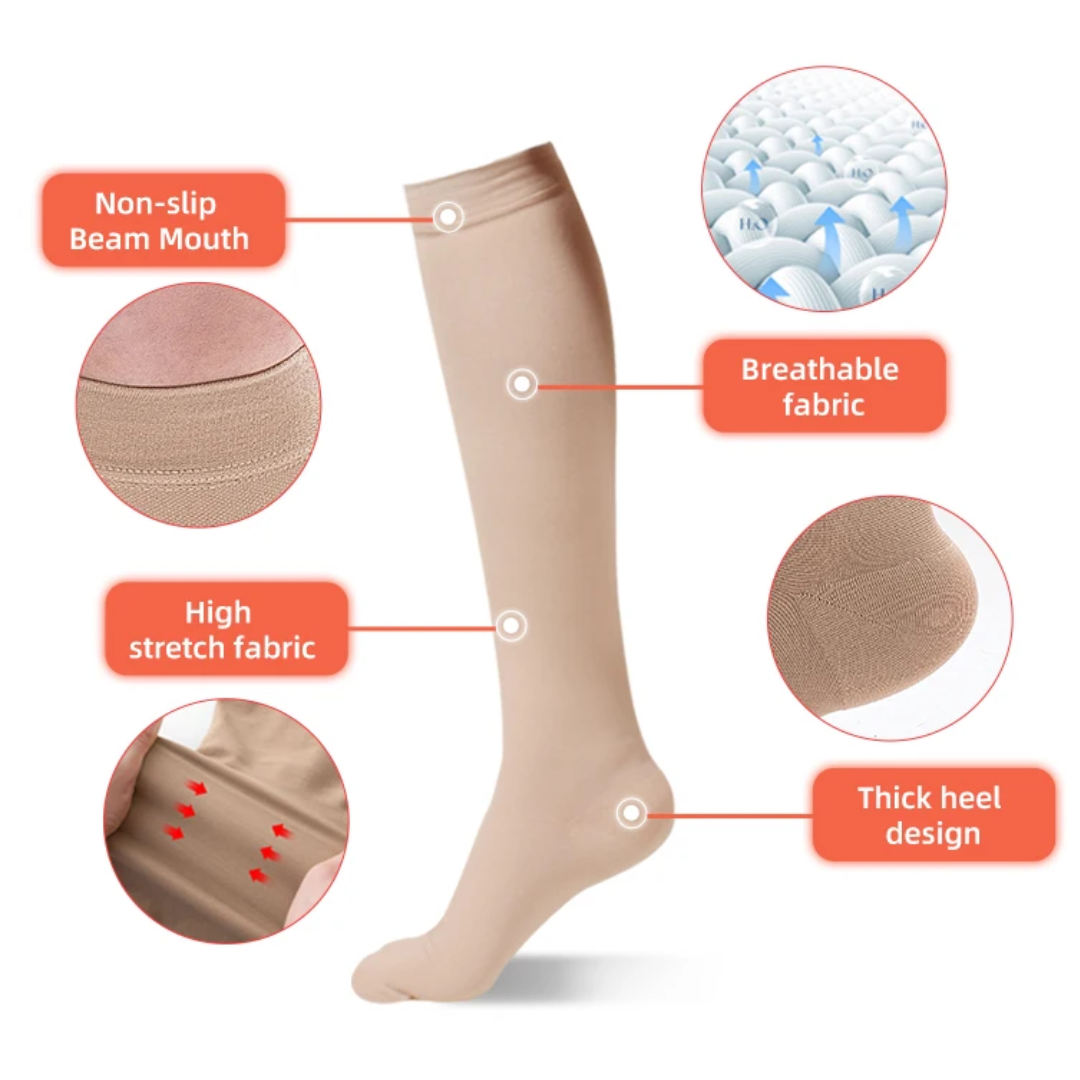 20-30mmHg Plus Size Compression Socks for Men and Women