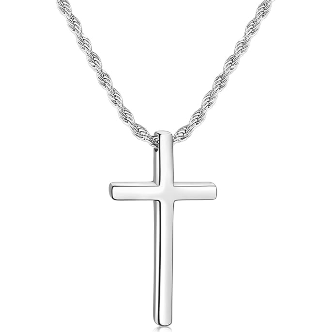 Strong Stainless Steel Cross Necklace for Men