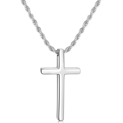 Strong Stainless Steel Cross Necklace for Men