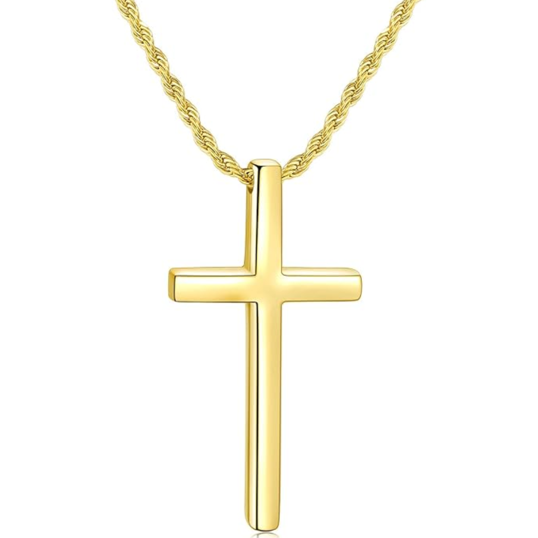 Strong Stainless Steel Cross Necklace for Men