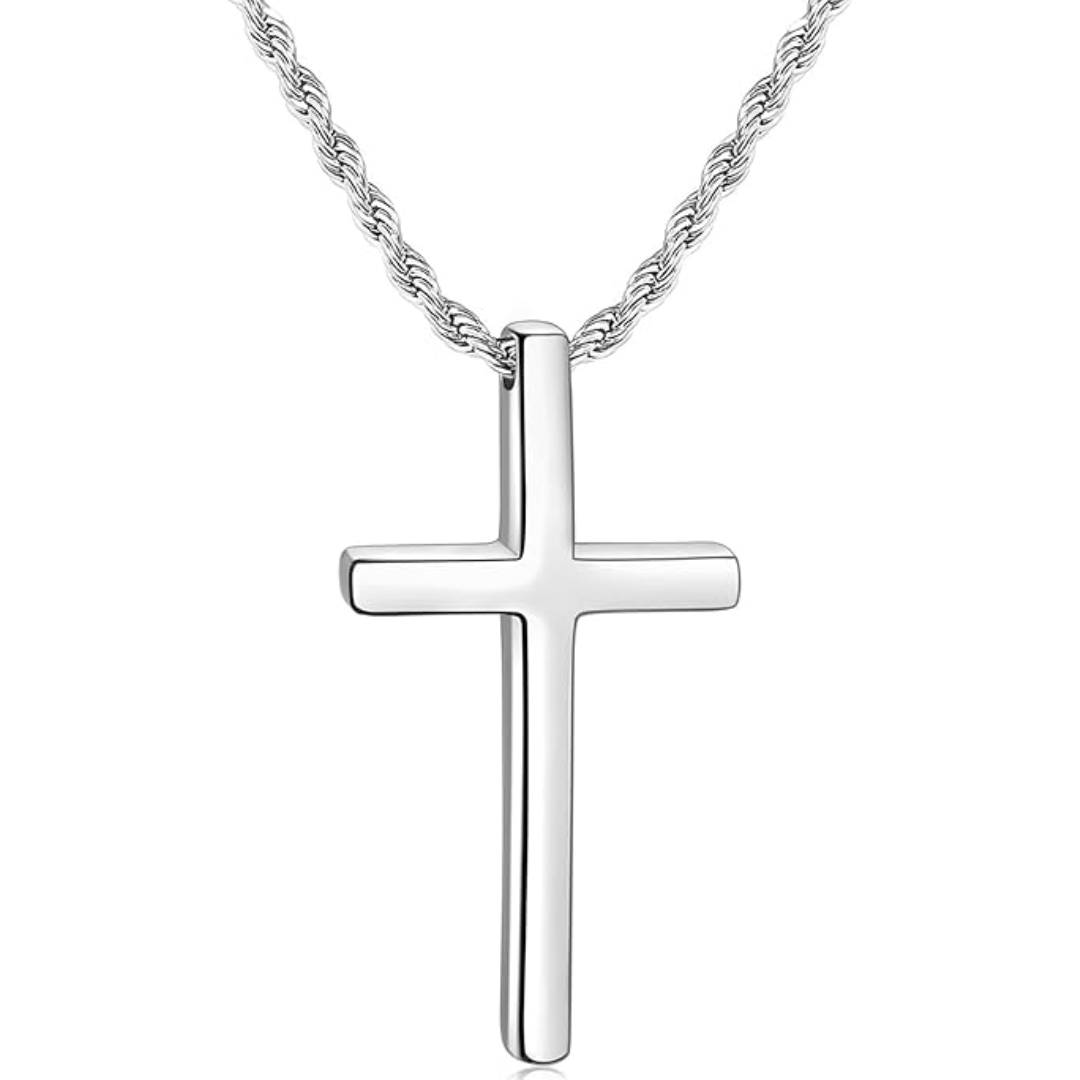 Strong Stainless Steel Cross Necklace for Men