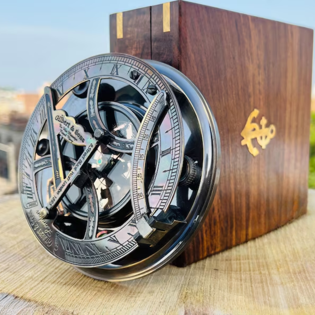 5-Inch Big Personalized Working Sundial Compass