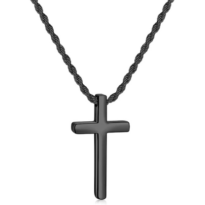 Strong Stainless Steel Cross Necklace for Men