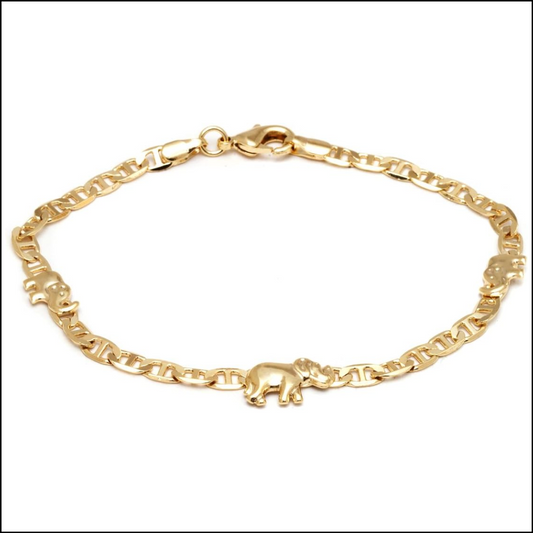 Marina Elephant Anklet for Women | 18K Gold Plated