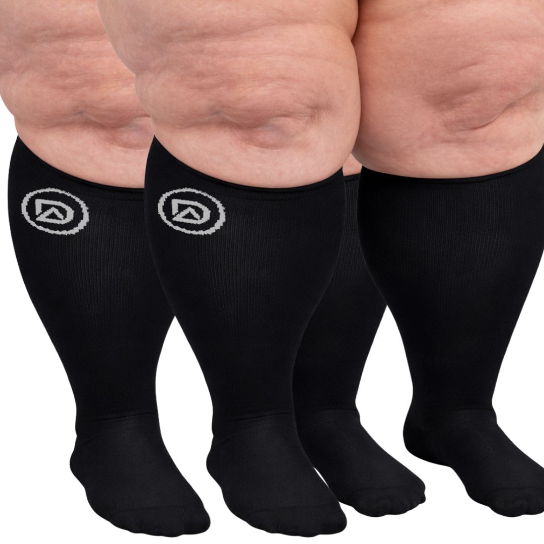 Wide Calf Plus Size Compression Socks 20-30 mmHg Dominion Active