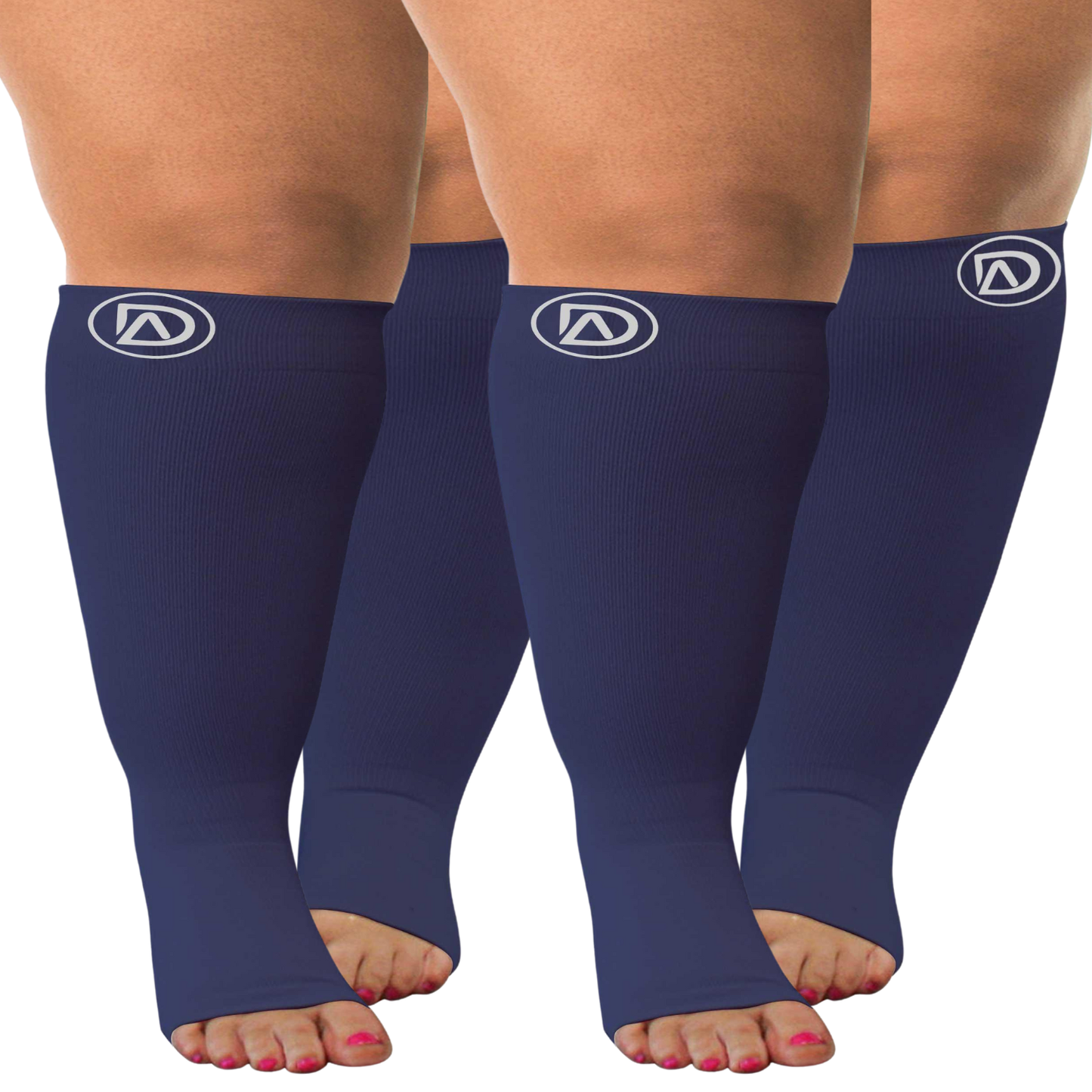 Bundle B (2 Pairs ToeLess) | Open Toe Compression Socks 20-30 mmHg | Toe Out