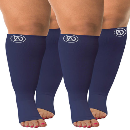 Bundle B (2 Pairs ToeLess) | Open Toe Compression Socks 20-30 mmHg | Toe Out