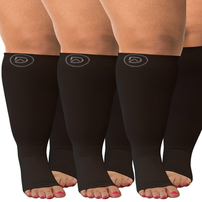 Bundle C ( 3 Pairs ToeLess ) | Open Toe Compression Socks 20-30 mmHg | Toe Out