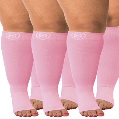 Bundle C ( 3 Pairs ToeLess ) | Open Toe Compression Socks 20-30 mmHg | Toe Out