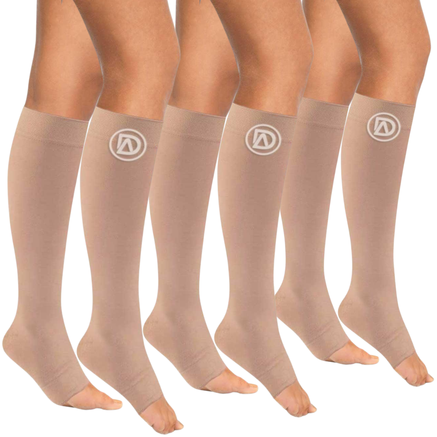 Bundle C ( 3 Pairs ToeLess ) | Open Toe Compression Socks 20-30 mmHg | Toe Out