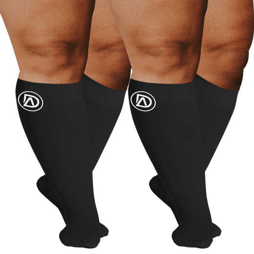 Wide Calf Plus Size Compression Socks 20-30 mmHg Dominion Active