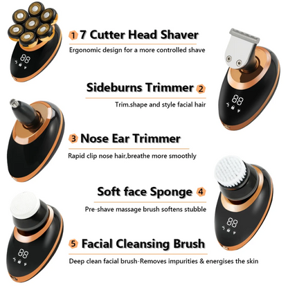 7D 5-in-1 Floating Electric Shaver