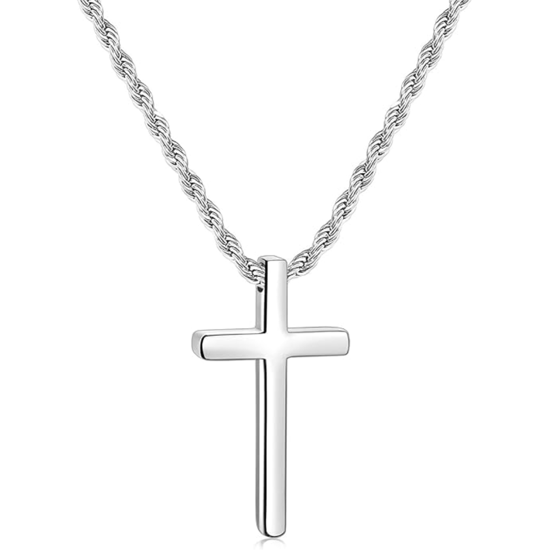 Strong Stainless Steel Cross Necklace for Men