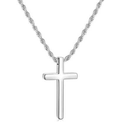 Strong Stainless Steel Cross Necklace for Men