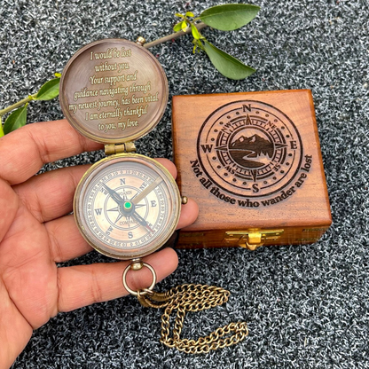 Personalized Engraved Retirement Compass