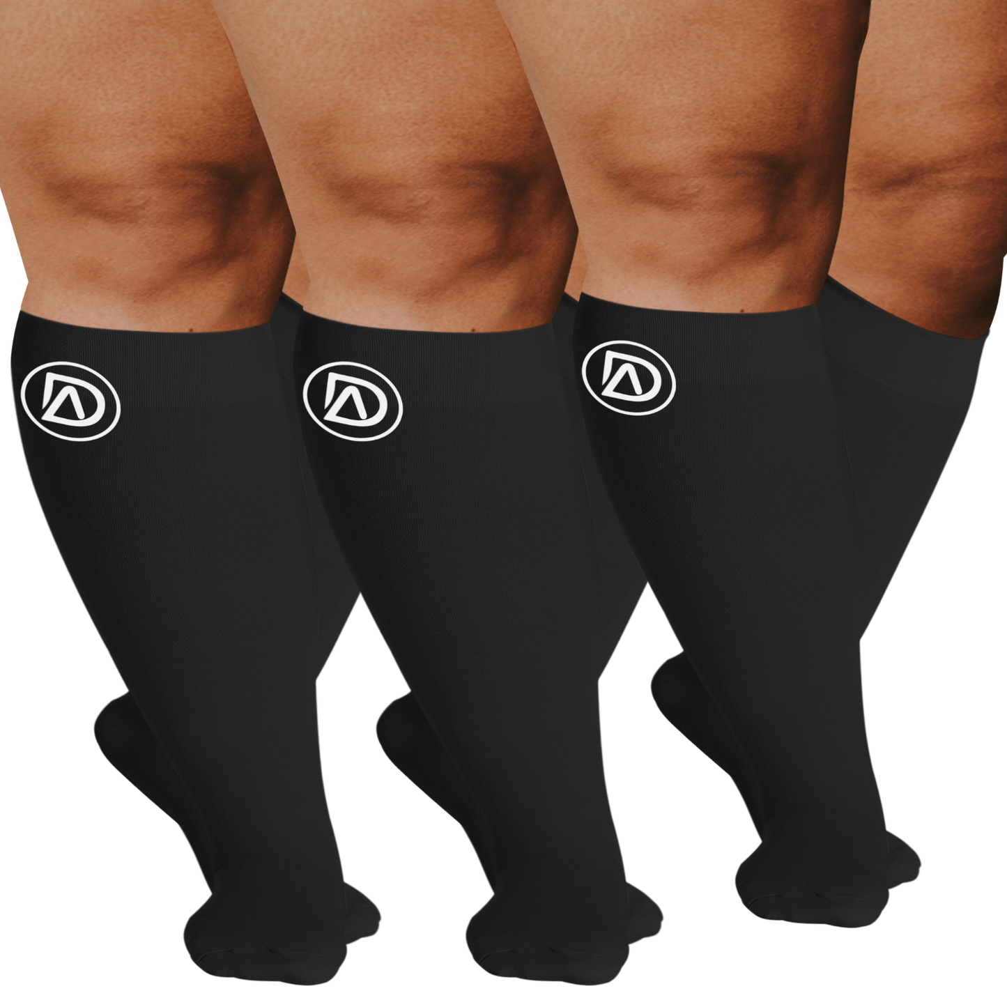 Wide Calf Plus Size Compression Socks 20-30 mmHg Dominion Active
