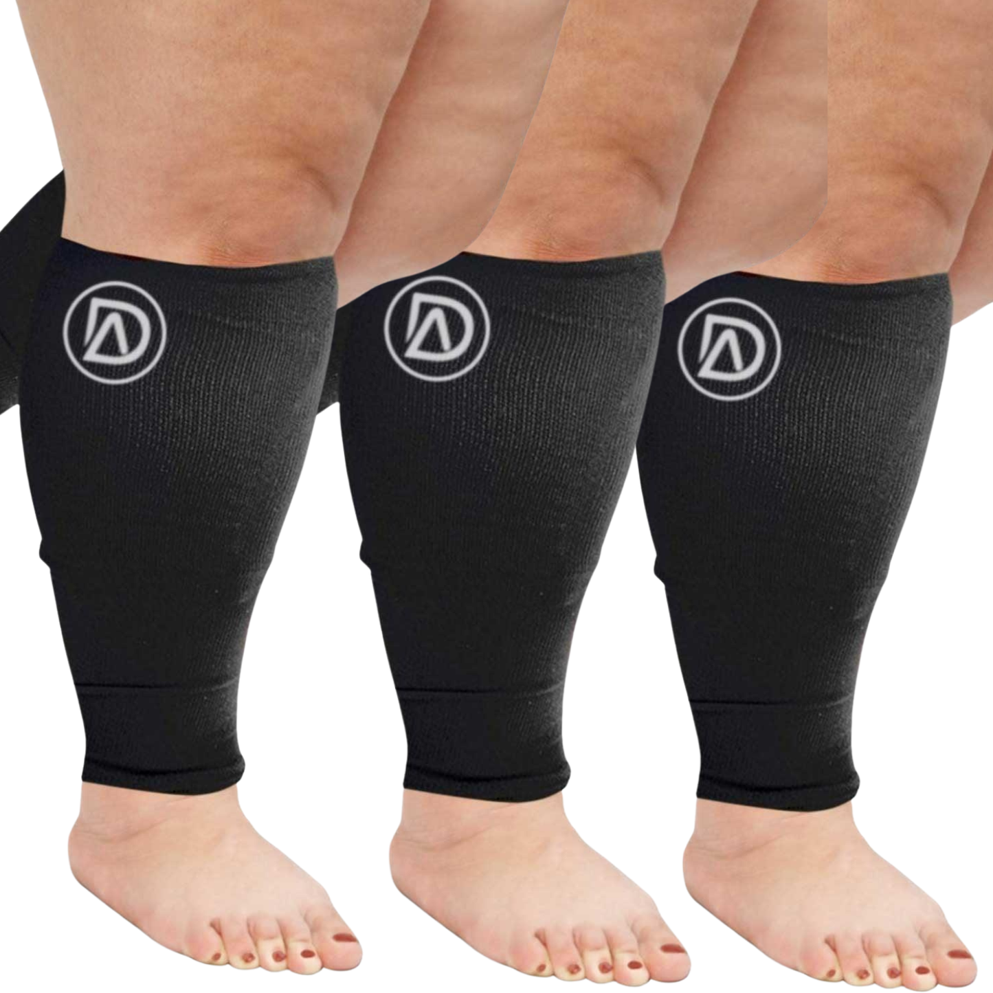 Plus Size Compression Sleeves Bundle C (3 Pairs)  20-30 mmHg