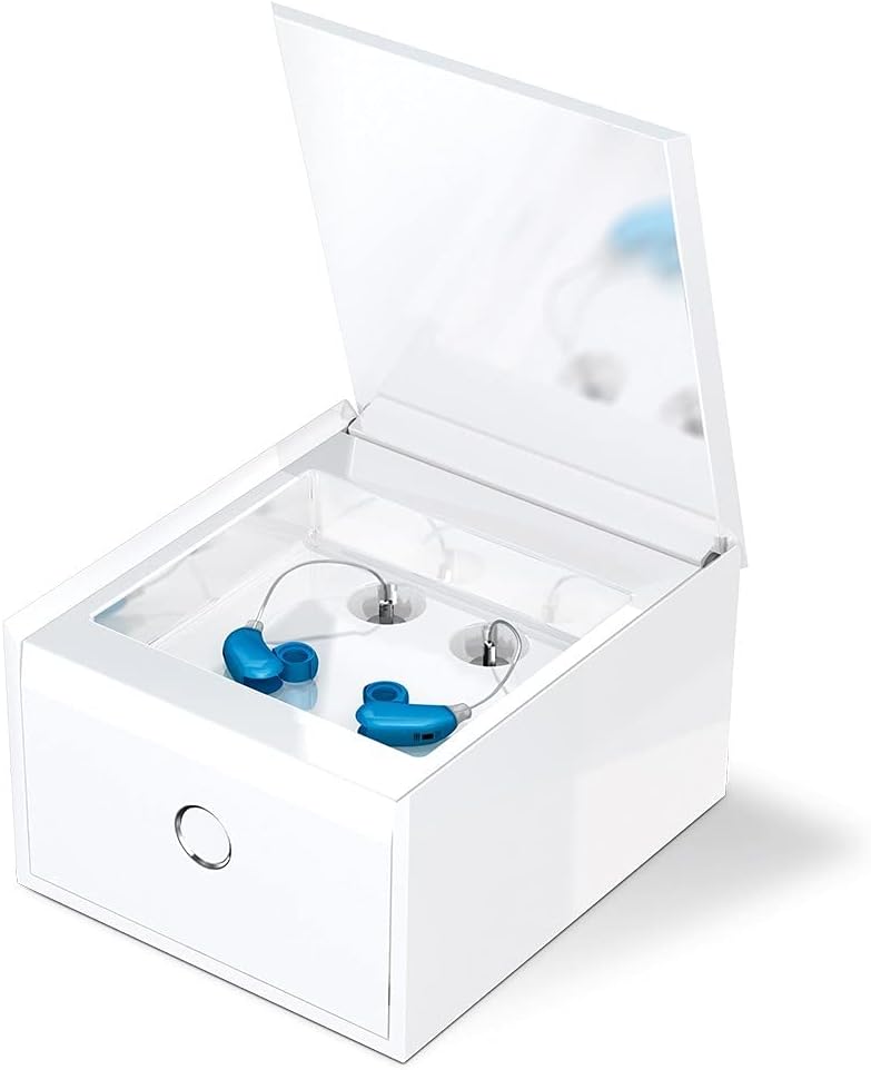 Electronic Hearing Aid & Earbud Cleaner with UV-C Sanitizer