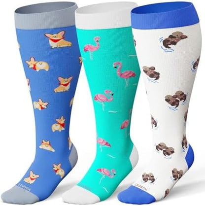 3 Pairs/Corgi/Flamingo/Otter