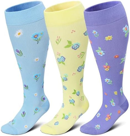 3 Pairs/Ditzy Floral Print 1