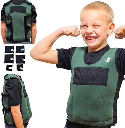 Kids Weighted Compression Vest - Adjustable Sensory Support Tool
