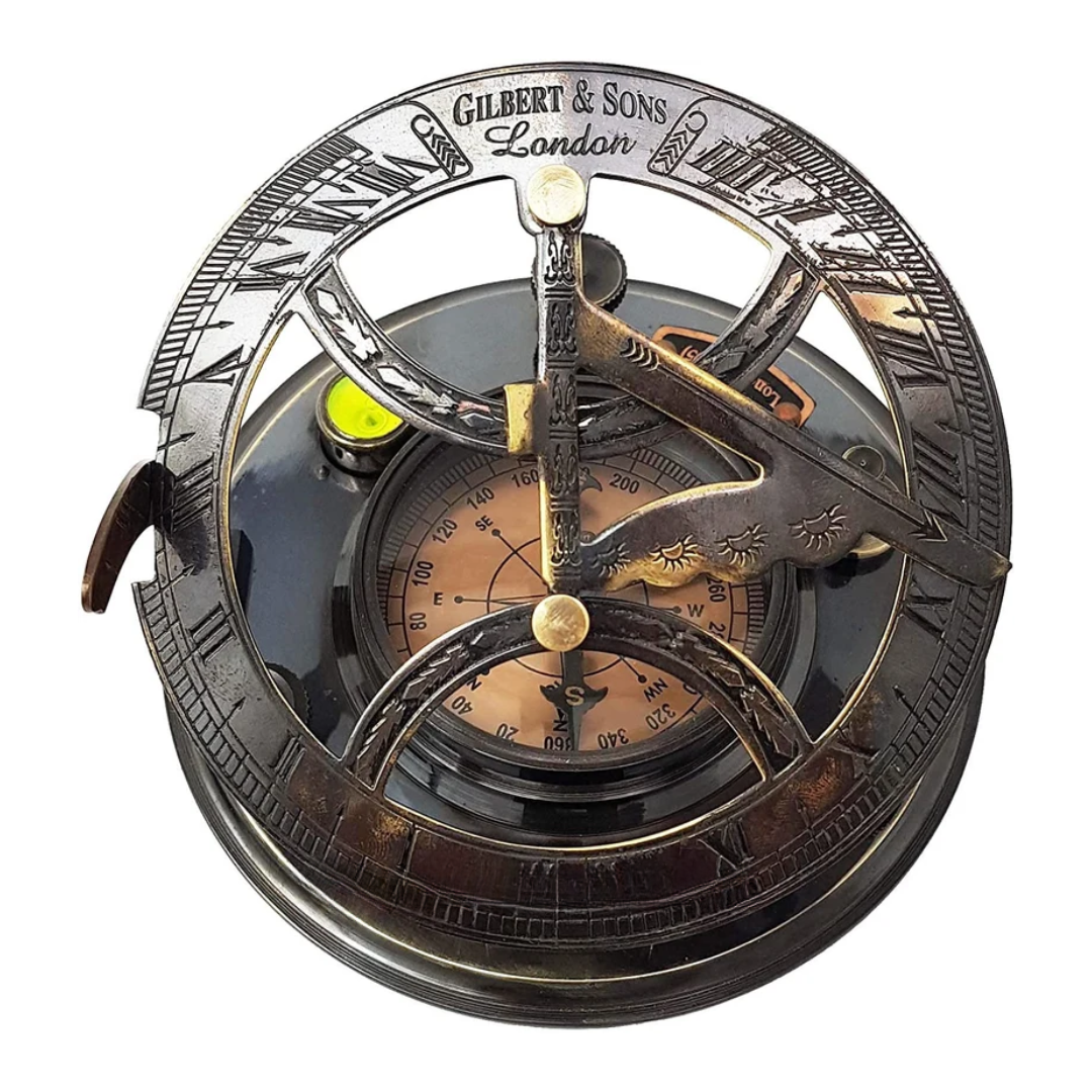 5-Inch Big Working Sundial Compass with Engraving