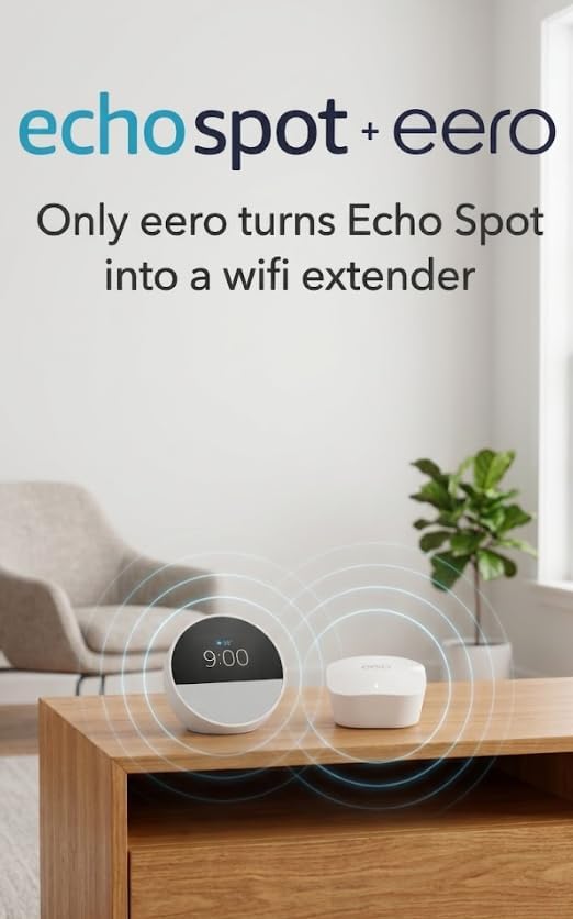 Smart Alarm Clock with Display – Alexa-Enabled Nightstand Hub
