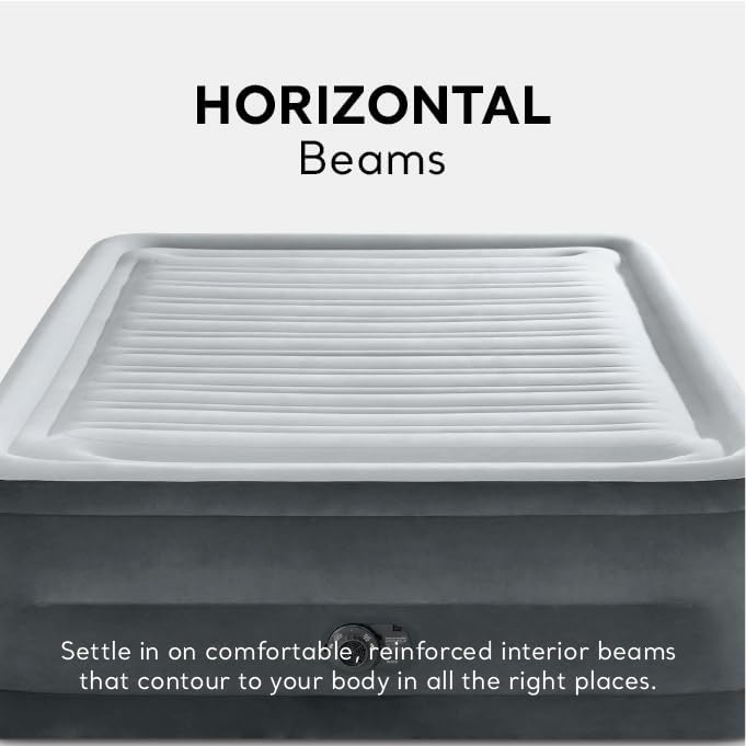 Premium High-Rise Air Mattress with Built-In Pump | Queen