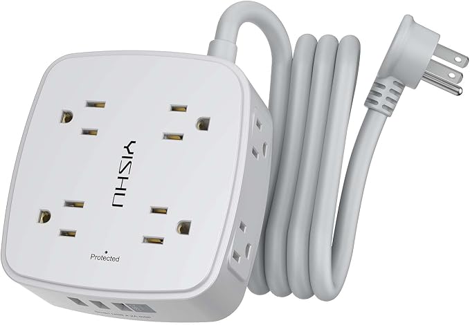 Surge Protector Power Strip – 8 Outlets, 4 USB Ports, 6 Ft Cord