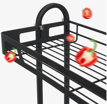 2-Tier Metal Dish Drying Rack with Multifunctional Storage