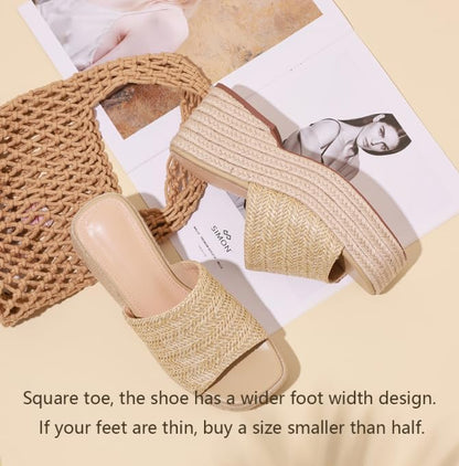 Platform Espadrille Wedge Sandals for Women | Bohemian Slides