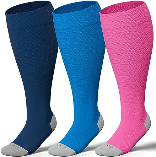 3 Pairs/Blue/Navy Blue/Hot Pink