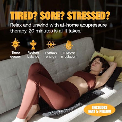 Premium Acupressure Mat & Pillow Set - Level 2 Intensity
