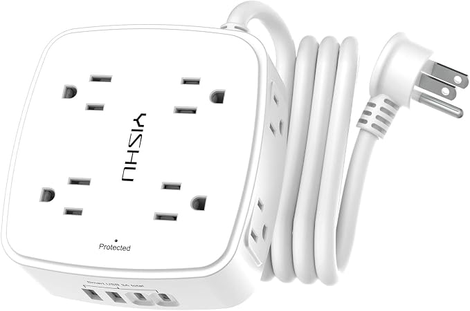 Surge Protector Power Strip – 8 Outlets, 4 USB Ports, 6 Ft Cord
