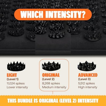 Premium Acupressure Mat & Pillow Set - Level 2 Intensity